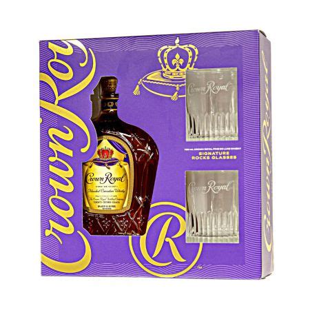 CROWN ROYAL DELUXE GIFT SET WITH GLASSES 750mL