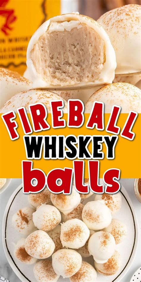 fireball whiskey balls on a plate with the words fireball whiskey balls