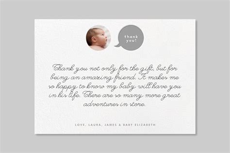 Template For Baby Shower Thank You Cards