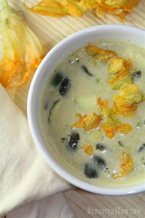 Squash Blossom Soup (Crema de Flor de Calabaza)