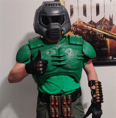 Finished my fully 3D printed Doomguy cosplay : r/Doom