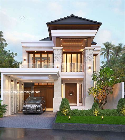 Desain Rumah Villa Bali 2 Lantai Mr. KY di Bali - Tampak Depan 23935 ...