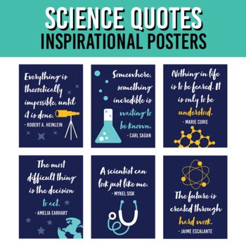 Science Quote Posters | Classroom Decorations | Inspirational Scientists