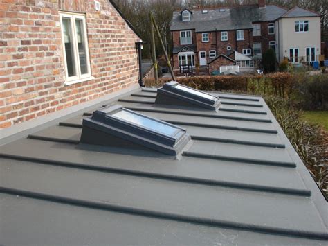 Flat roof, Fibreglass roof, Zinc roof