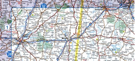 Map of interstate highway I-20 Texas, Alabama, South Carolina with ...