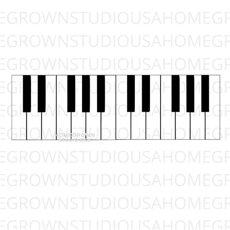 Piano Keys Svg Piano Keyboard Svg Music Clipart Files - Etsy UK