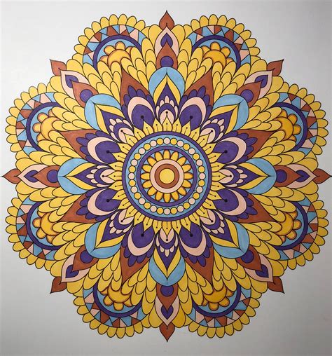 Monday Mandala’s “Morning Sunrise”, by mondaymandala.com. Colored by B ...