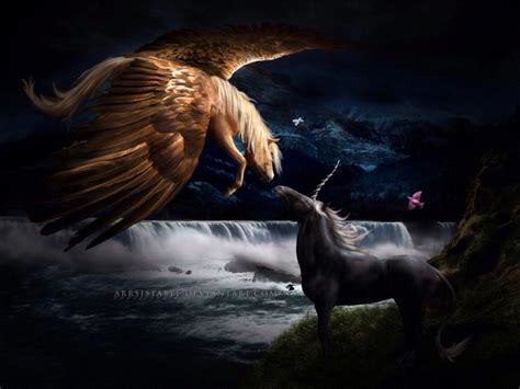 Pegasus & Unicorn | Mythical animal, Pegasus, Animated unicorn