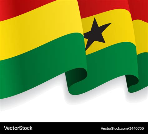 Background with waving ghana flag Royalty Free Vector Image