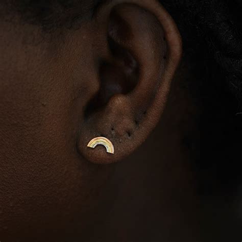 Automic Gold Rainbow Earring | Sustainable Fine Jewelry