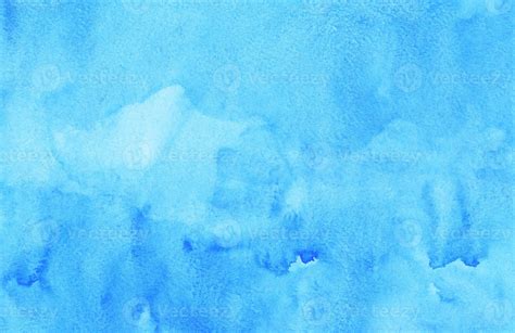 Watercolor watery light blue background painting. Hand painted ...