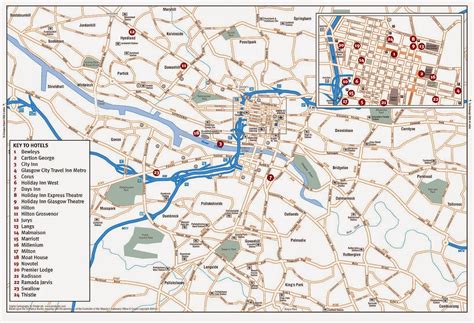 Map of Glasgow, Scotland - Free Printable Maps