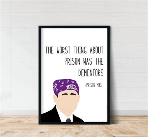 Michael Scott The Office Wall Art Dementors Prison Mike | Etsy