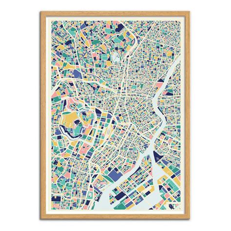 Art-Poster of City map design - Tokyo Japan Map, by Muzungu