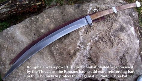 Ancient Celtic Shrine And Powerful Close-Combat Bladed Rhomphaia Sword ...