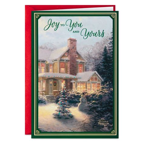 Hallmark Thomas Kinkade Pack of Christmas Cards, Snowy House (6 Holiday ...