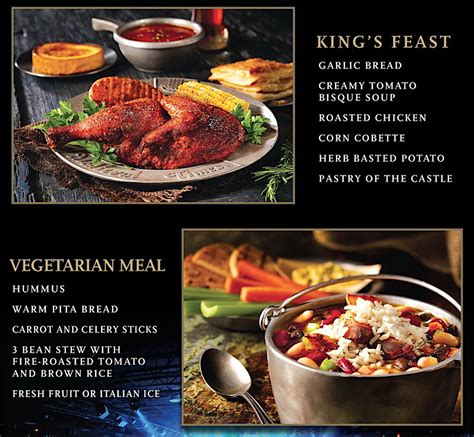 Medieval Times Food Menu Vegetarian