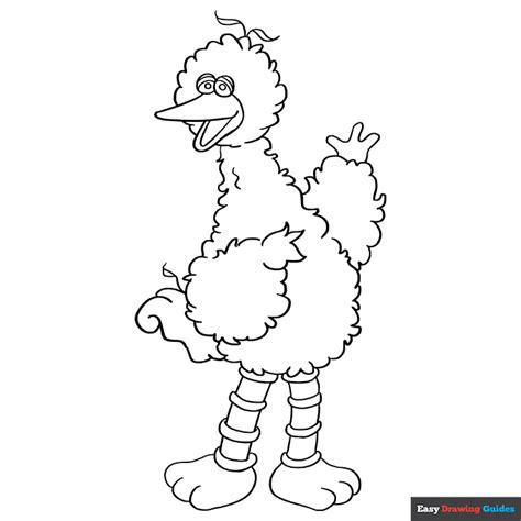 Big Bird from Sesame Street Coloring Page | Easy Drawing Guides