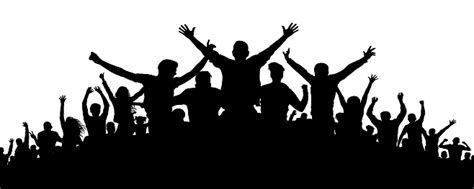 Party Crowd People Silhouette Stock Illustration - Download Image Now ...