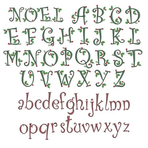 Curly Christmas Alphabet | Christmas fonts alphabet, Christmas fonts ...