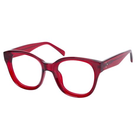 Martha - Square Red Glasses for Women - EFE