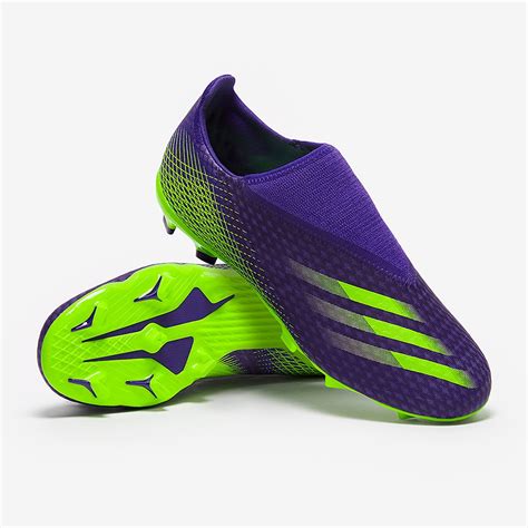 adidas X Ghosted .3 Laceless FG - Inchiostro Energy/Verde Signal ...