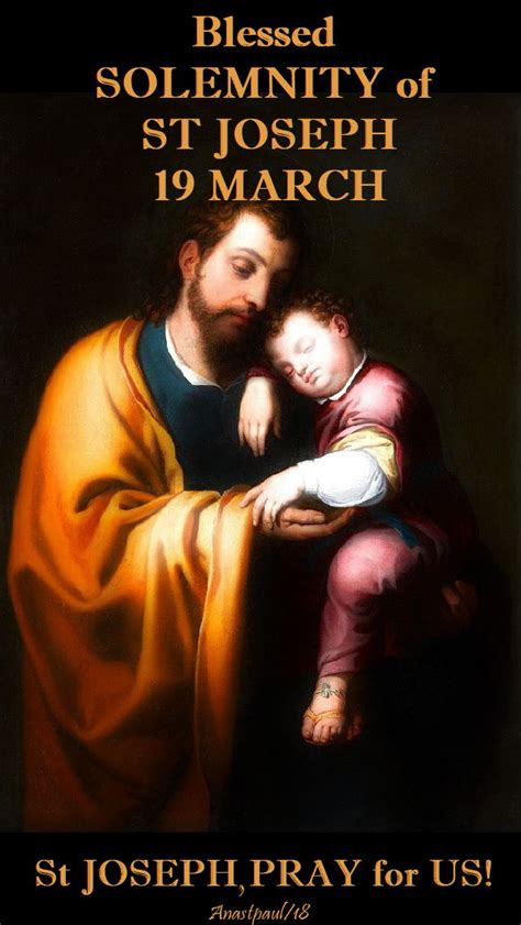 Thought for the Day 19 March – The Solemnity of the Feast of St Joseph ...