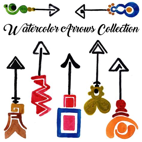 Free Vector | Watercolor arrows collection