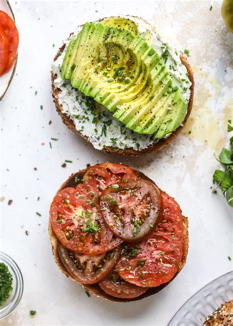 Avocado Tomato Sandwich - Heirloom Avocado Bagelwiches