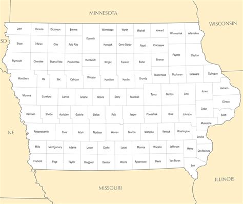 Printable Iowa County Map – Printable Map of The United States