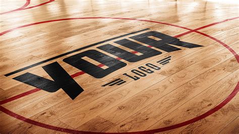 Realistic Basketball Court Photoshop Logo Mockup - Concepts - Chris ...