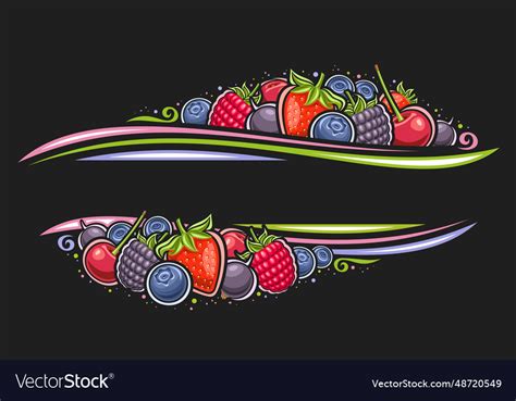 Border for berries Royalty Free Vector Image - VectorStock