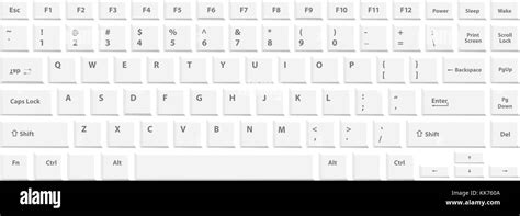 White keyboard for laptop or computer on white background Stock Vector ...