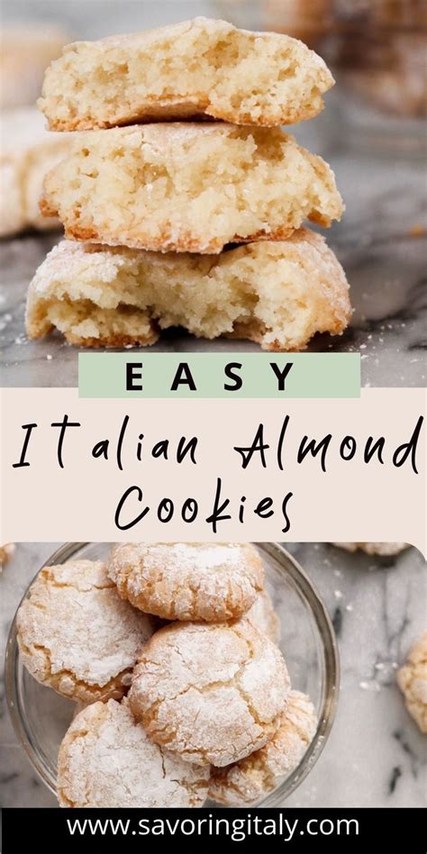 Easy Italian Almond Cookies-Ricciarelli Cookies | Italian almond ...