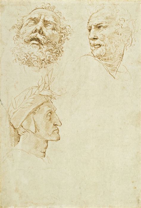 Buy a digital copy: Raphael Sanzio - Sketches of heads of Homer and ...