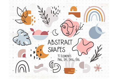 Boho Abstract Shapes Bundle Graphic by MySpaceGarden · Creative Fabrica