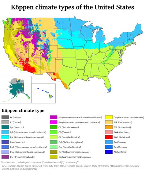 Köppen climate classification map of the United States [860 x ... | Map ...