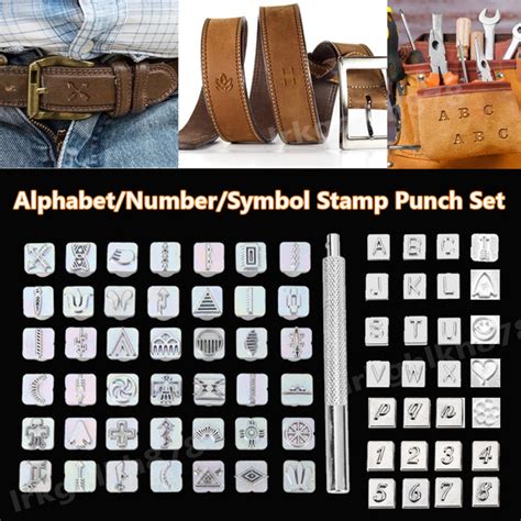 20/32/36/43Pcs Steel Punch Alphabet Letter Number Symbol Stamp Set for ...