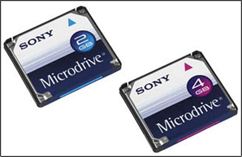 Sony announces 2 and 4GB Microdrives: Digital Photography Review