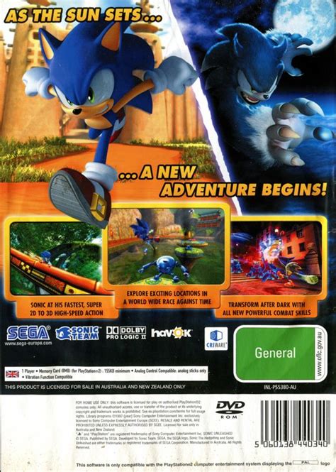 Sonic: Unleashed cover or packaging material - MobyGames