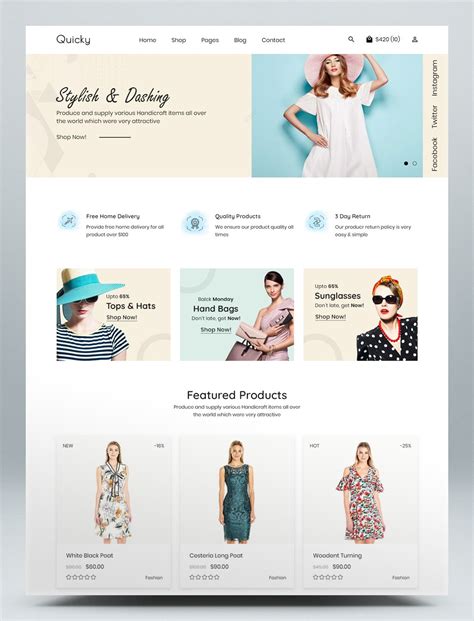 Quicky - Clean, Minimal eCommerce HTML Template - Design Template Place ...