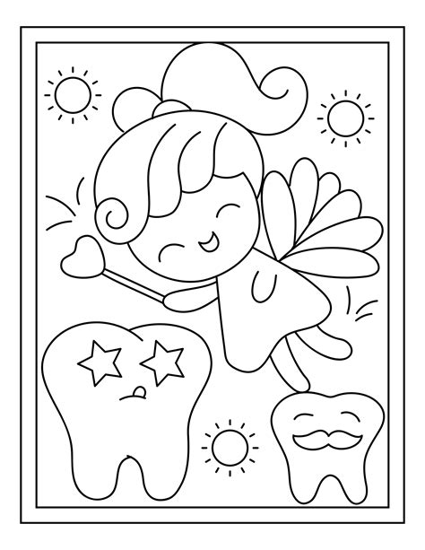 Tooth Fairy Coloring Sheet - Free Printable Templates