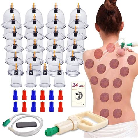 Buy Cupping Therapy Set, 24 Massage Cups Cupping Set with Pump Vacuum ...