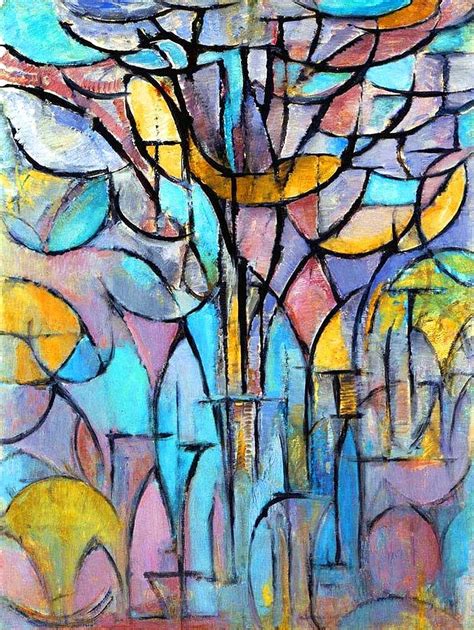 Trees Painting by Piet Mondrian - Pixels