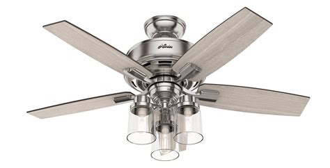 Chrome Ceiling Fans With Lights / Airfusion Command II 132cm Metal ...