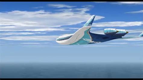 BOEING B797 FLYING WING SUPER LINER APPROACH AND LANDING AT PONTA ...