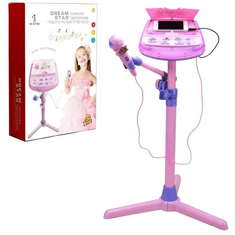 Hanmun Kids Karaoke Machine Microphone Musical Toys - Girls Pink ...