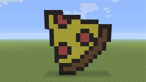 Minecraft Pixel Art - Pepperoni Pizza Slice | Pixel art, Minecraft ...