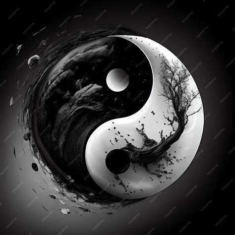 Premium Photo | Abstract yin yang symbol