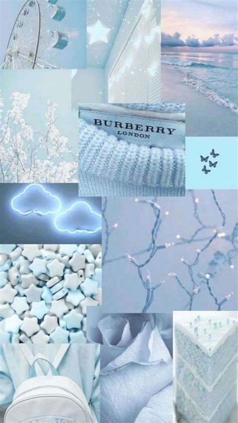 Light Blue Aesthetic Collage Wallpaper | Aesthetic Wallpaper | Collage ...